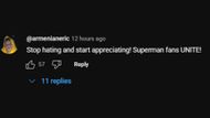 A screenshot of a comment on the teaser. (Image via YouTube)